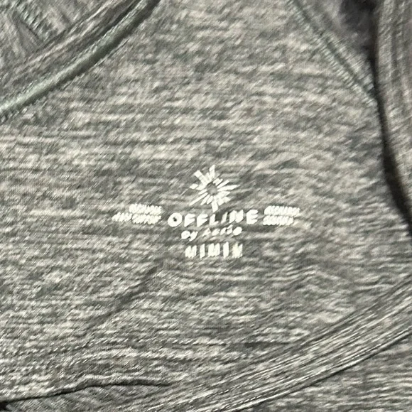 Offline By Aerie Hugger Recharge Least Support Charcoal Heather Sport Bra SzM - Picture 5 of 6